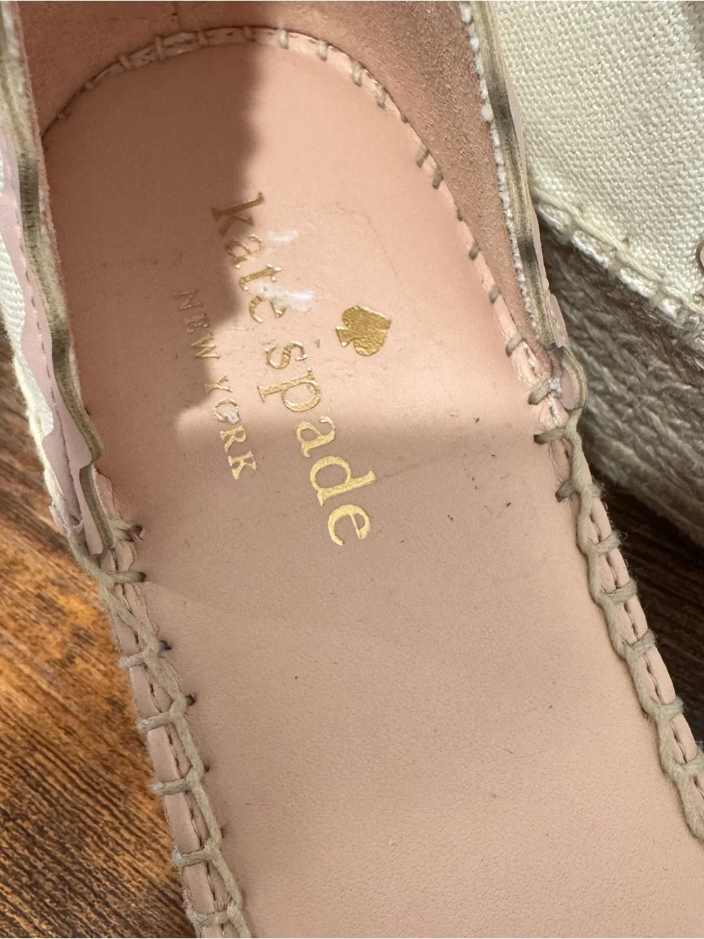 Kate Spade Thea Wedge Espadrille Sandals Womens 10 Heels Scalloped Edge Classic